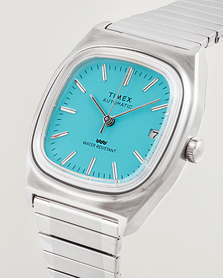 Herr | Timex Men's Automatic Steel 34mm Aquamarine Dial | Timex | Men's Automatic Steel 34mm Aquamarine Dial