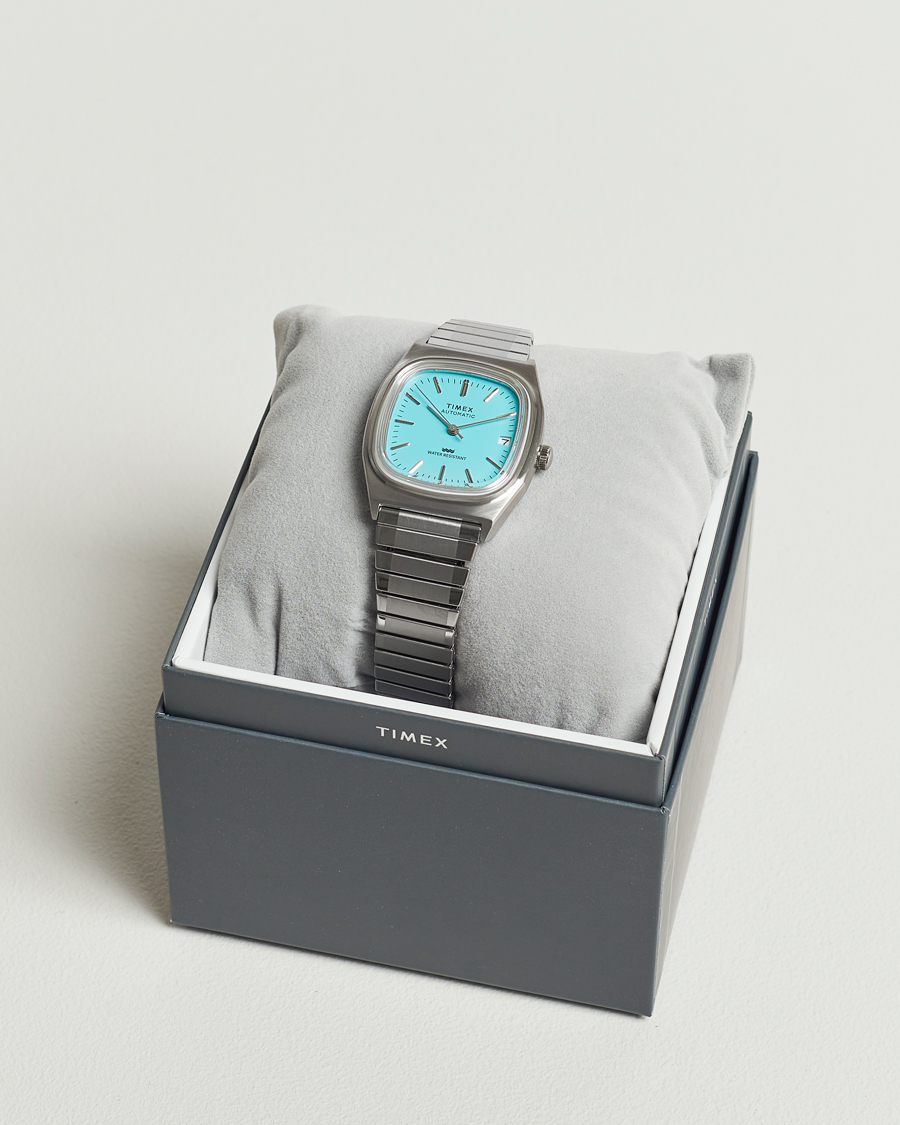 Herr | Timex Men's Automatic Steel 34mm Aquamarine Dial | Timex | Men's Automatic Steel 34mm Aquamarine Dial