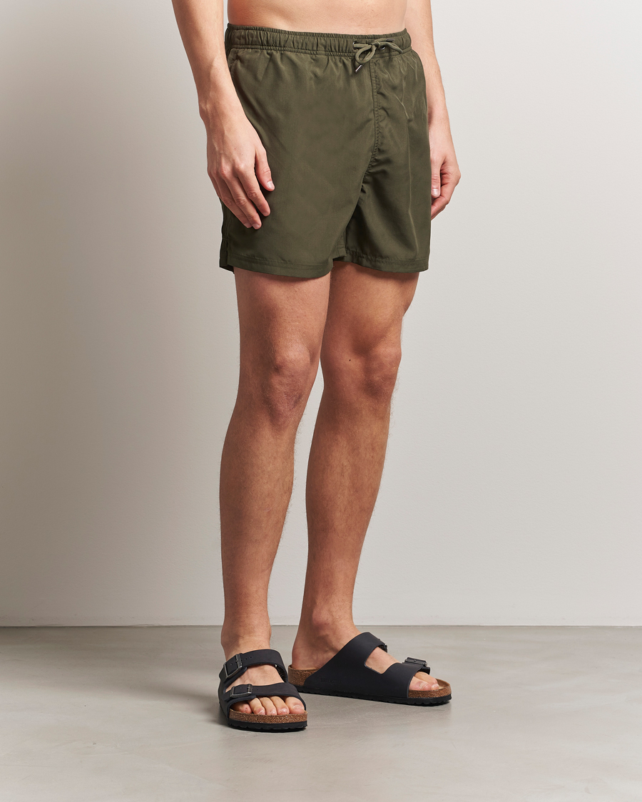 Herr | Badbyxor | Bread & Boxers | Swimshorts Dark Army Green