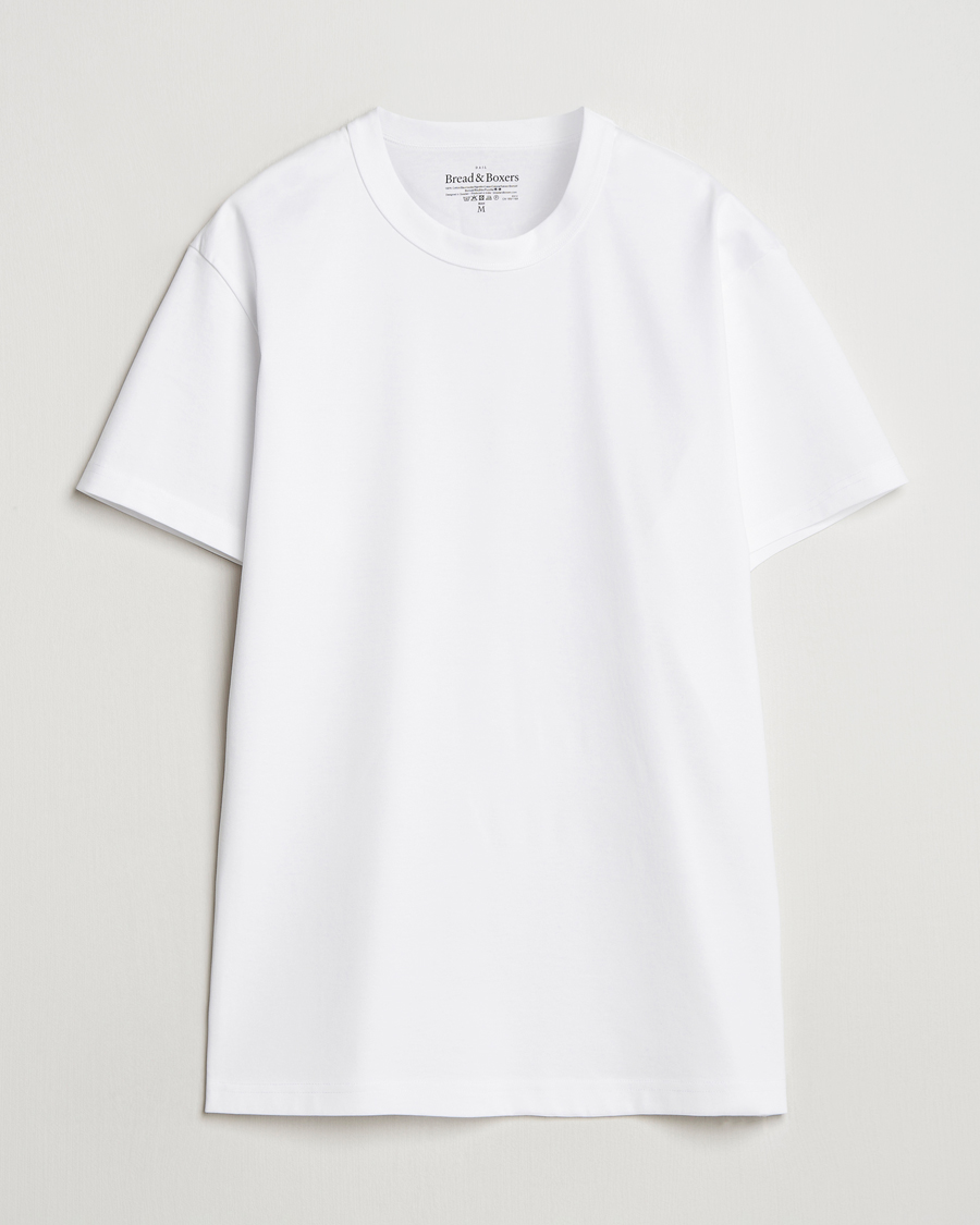 Herr | T-Shirts | Bread & Boxers | Pima Cotton Crew Neck T-Shirt White