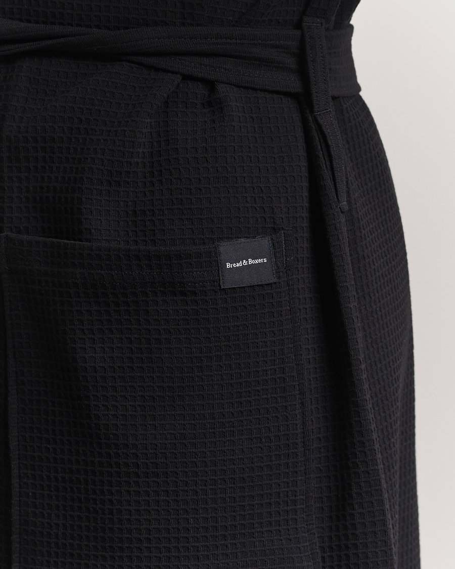 Herr | Pyjamas & Morgonrockar | Bread & Boxers | Waffle Robe Black