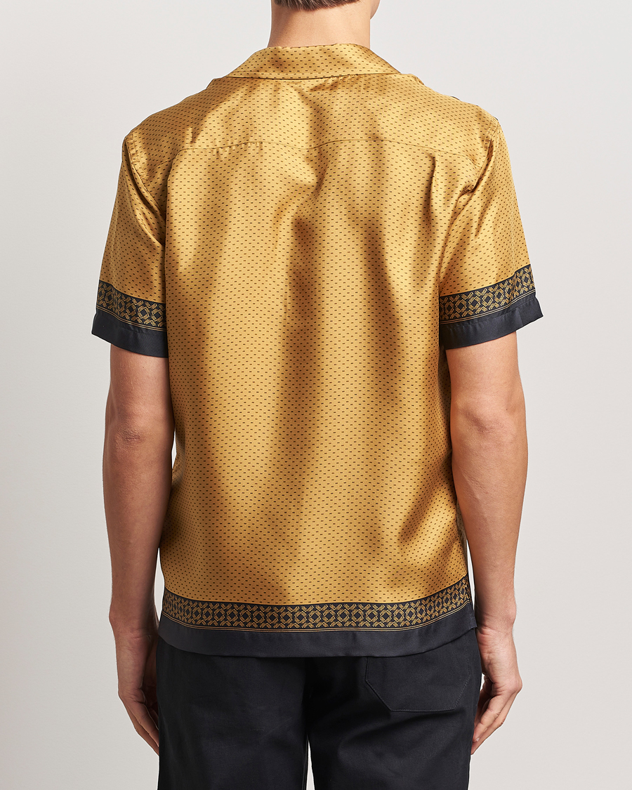 Herr | Skjortor | Orlebar Brown | Maitan Silk Gold Bullion Shirt Gold/Black
