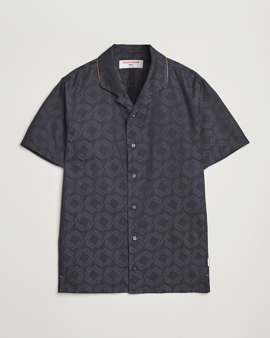 Herr | Skjortor | Orlebar Brown | Hibbert 007 Monogram Shirt Black