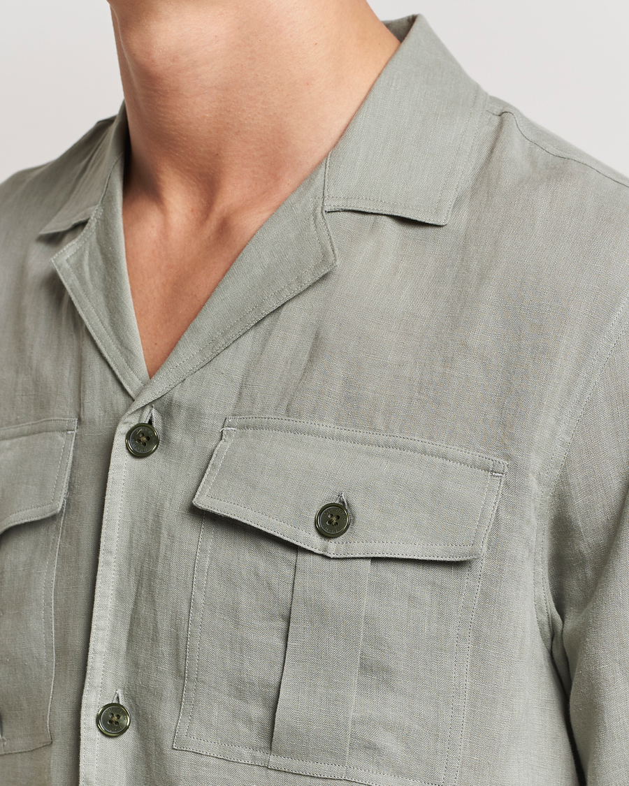 Herr | Skjortor | Orlebar Brown | Maitan Long Sleeve Golden Gun Shirt Penny Green