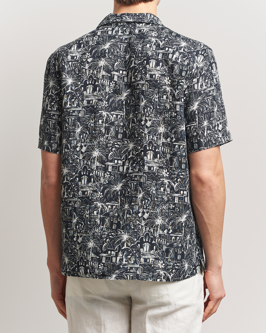 Herr | Skjortor | Eton | Resort Printed Short Sleeve Shirt Black