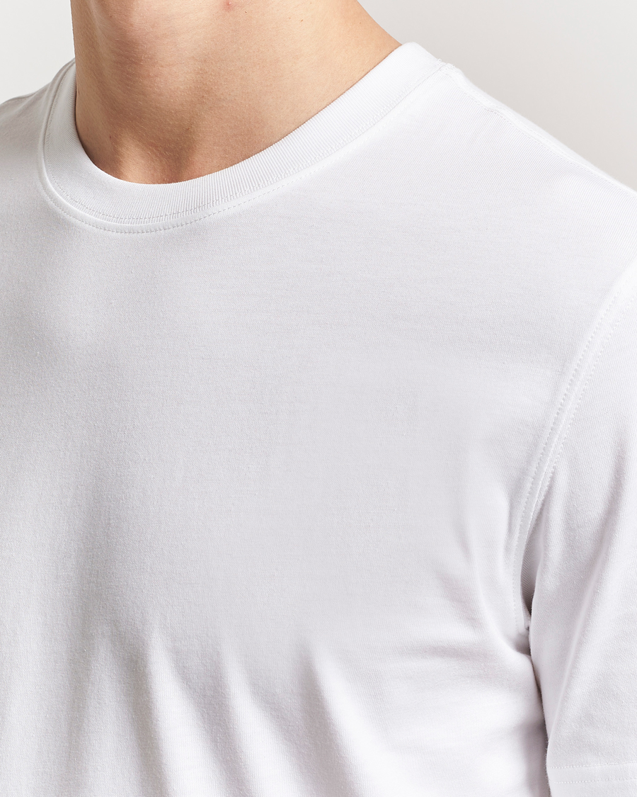 Herr | T-Shirts | Eton | Mercerized Jersey Crew Neck T-Shirt White