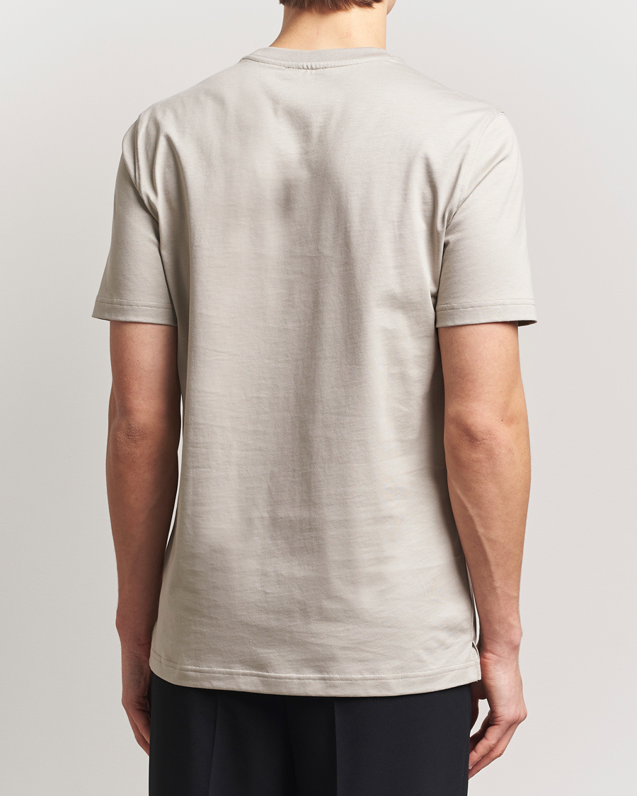 Herr | T-Shirts | Eton | Mercerized Jersey Crew Neck T-Shirt Beige