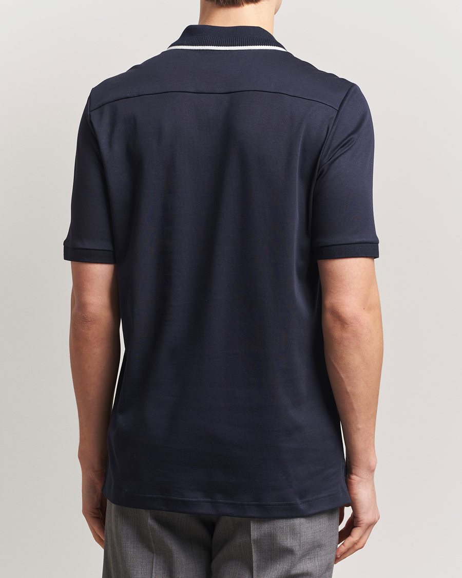 Herr | Pikéer | Eton | Supima Cotton Interlock Polo Navy Blue