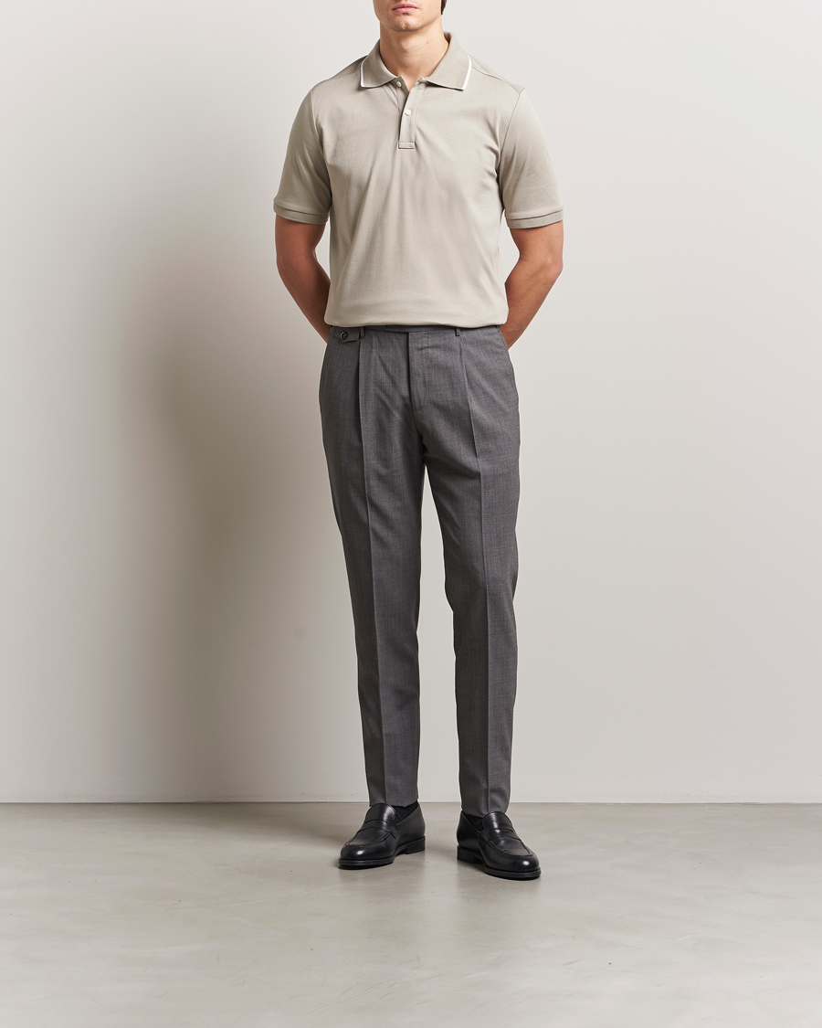 Herr | Pikéer | Eton | Supima Cotton Interlock Polo Beige