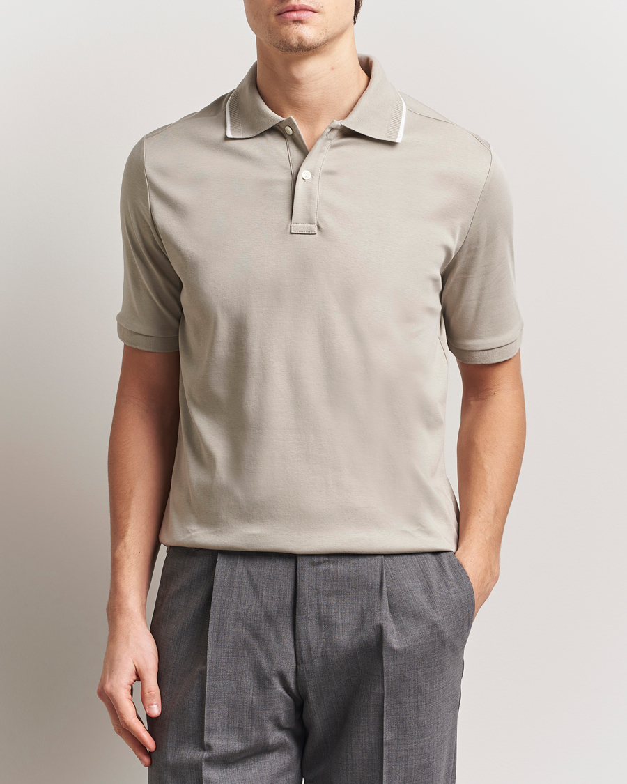 Herr | Pikéer | Eton | Supima Cotton Interlock Polo Beige