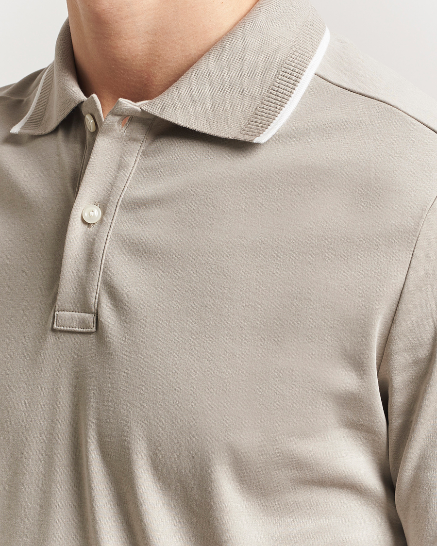 Herr | Pikéer | Eton | Supima Cotton Interlock Polo Beige