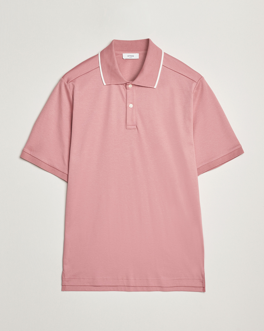 Herr | Pikéer | Eton | Supima Cotton Interlock Polo Dusty Pink