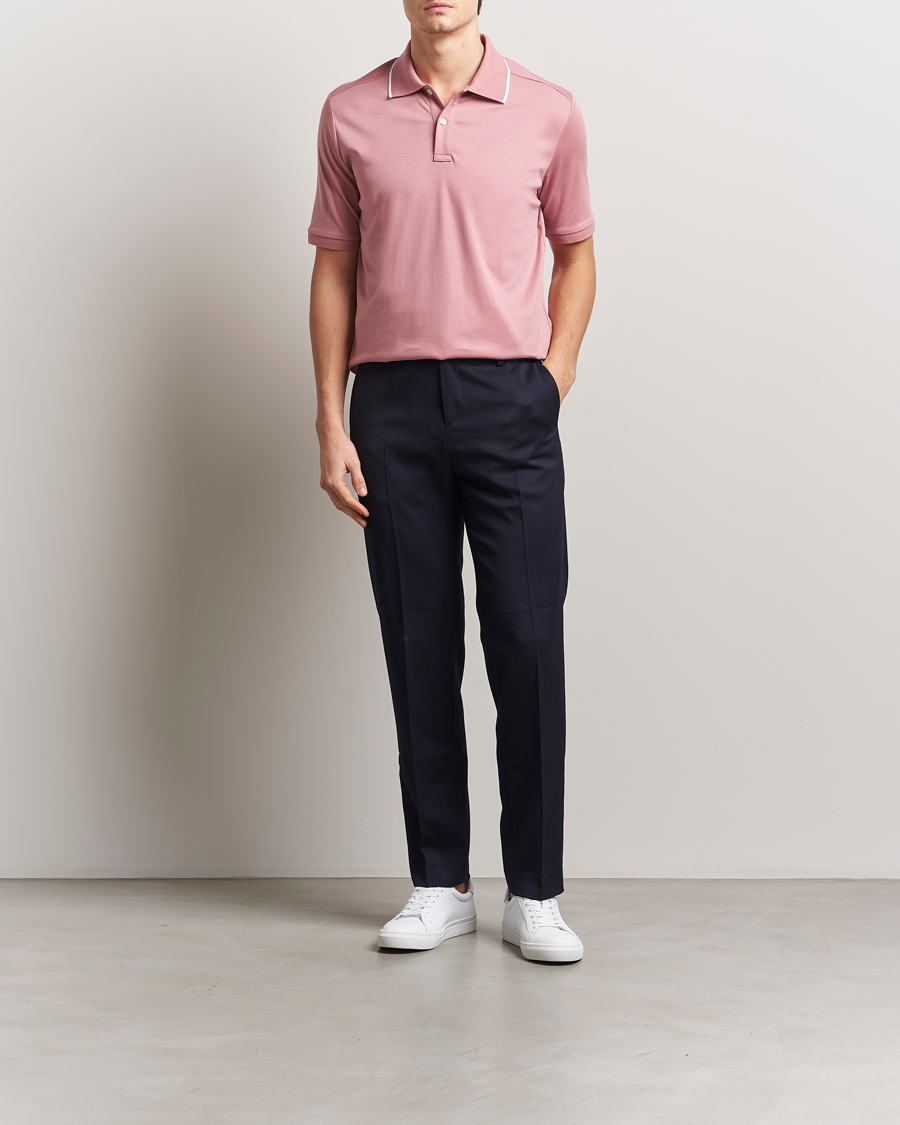 Herr | Pikéer | Eton | Supima Cotton Interlock Polo Dusty Pink