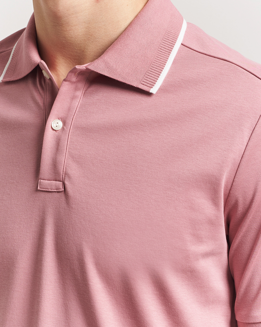 Herr | Pikéer | Eton | Supima Cotton Interlock Polo Dusty Pink
