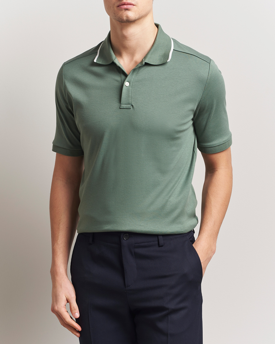 Herr | Pikéer | Eton | Supima Cotton Interlock Polo Dark Green