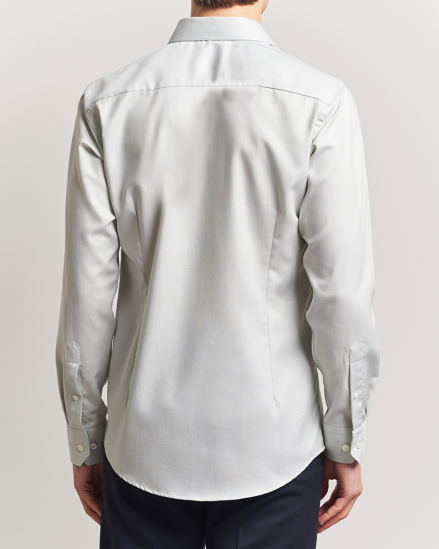 Herr | Skjortor | Eton | Slim Fit Fine Twill Shirt Light Green Melange