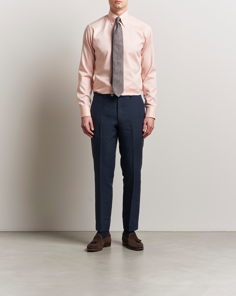 Herr | Skjortor | Eton | Slim Fit Wrinkle Free Oxford Shirt Orange