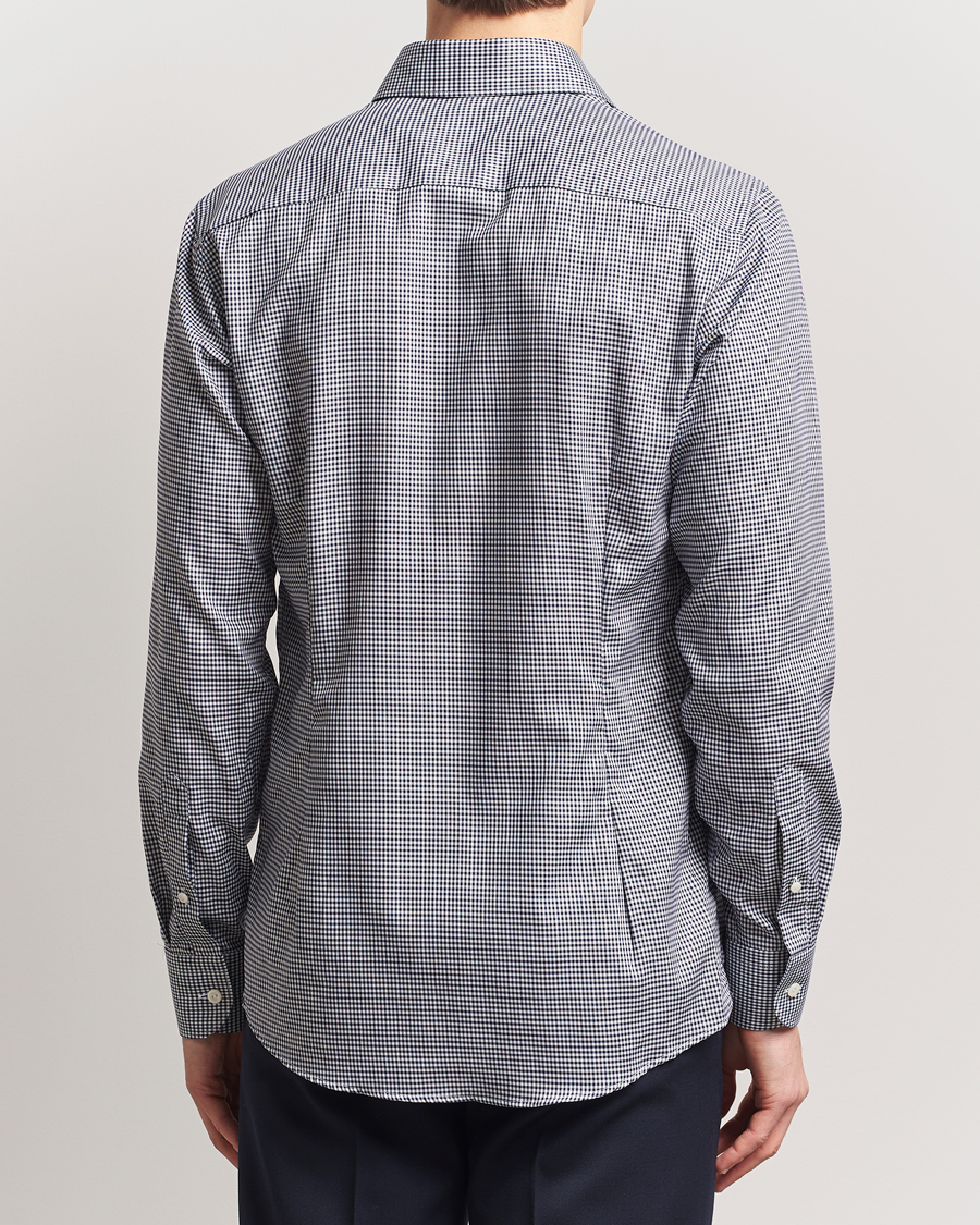 Herr | Skjortor | Eton | Slim Fit Checked Signature Shirt Dark Blue/White