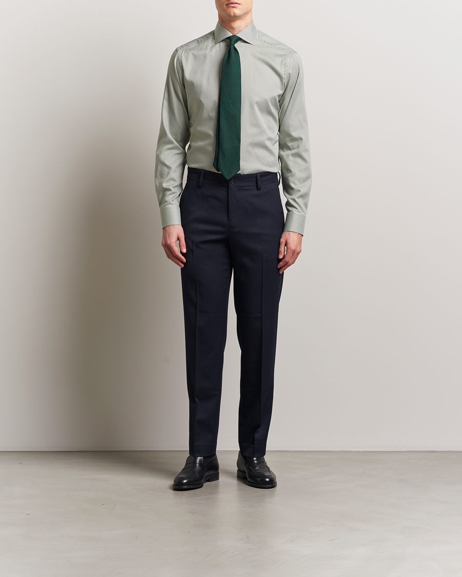 Herr | Skjortor | Eton | Slim Fit Checked Signature Shirt Green/White