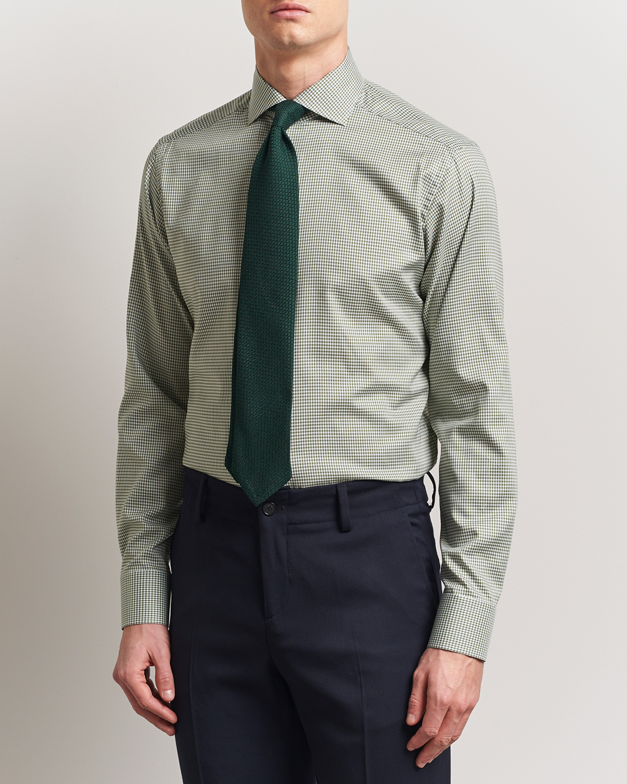 Herr | Skjortor | Eton | Slim Fit Checked Signature Shirt Green/White