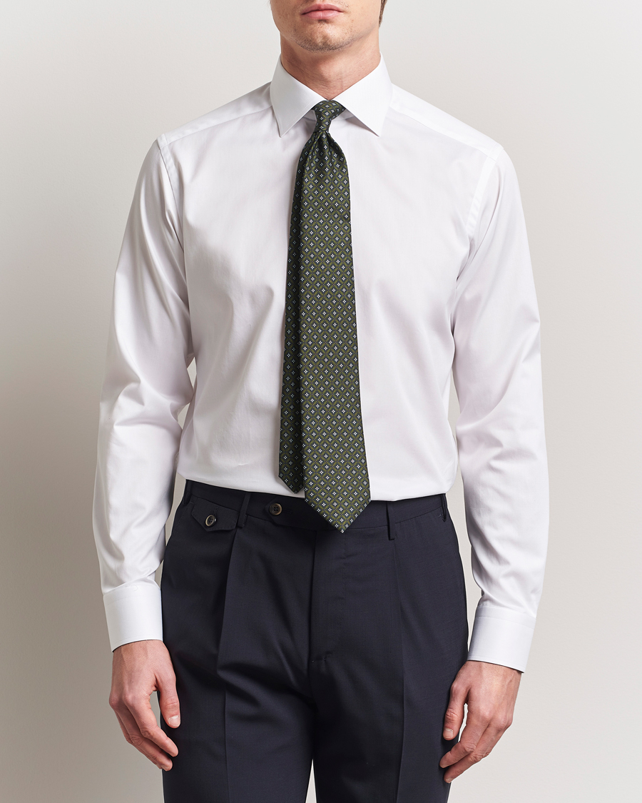 Herr | Skjortor | Eton | Slim Fit Signature Twill Contrast Shirt White