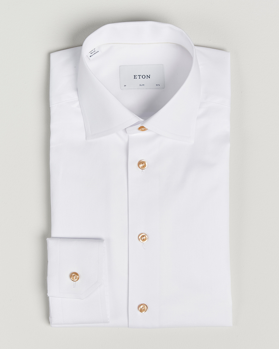 Herr | Skjortor | Eton | Slim Fit Signature Twill Shirt White