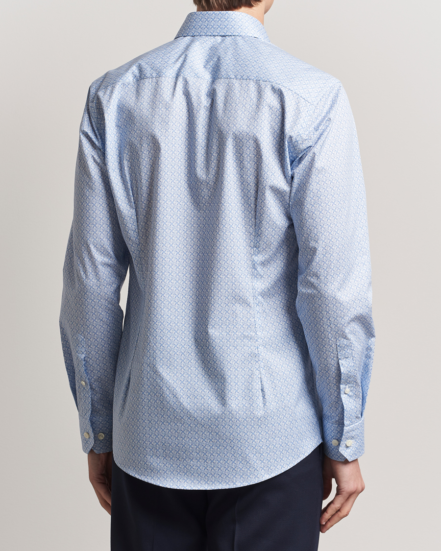Herr | Skjortor | Eton | Slim Fit Signature Twill Printed Shirt Light Blue
