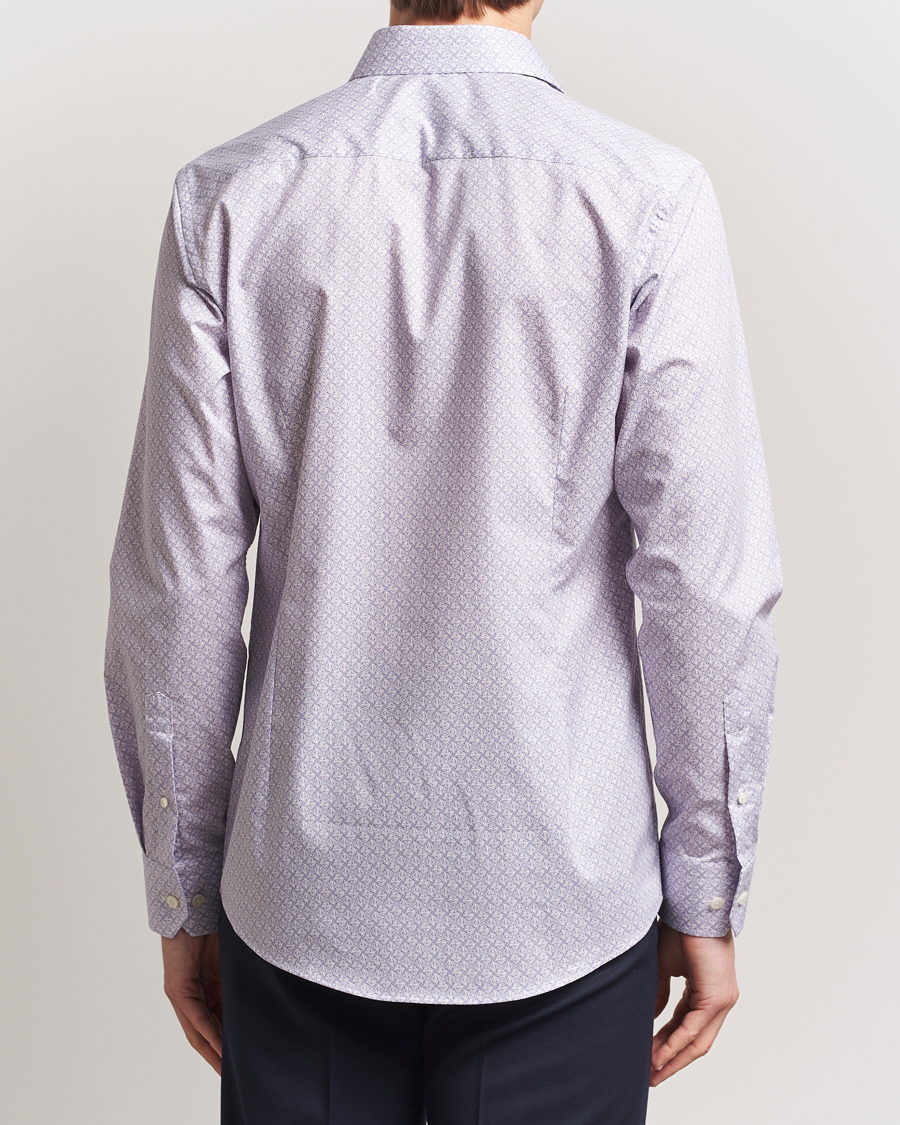 Herr | Skjortor | Eton | Slim Fit Signature Twill Printed Shirt Pink