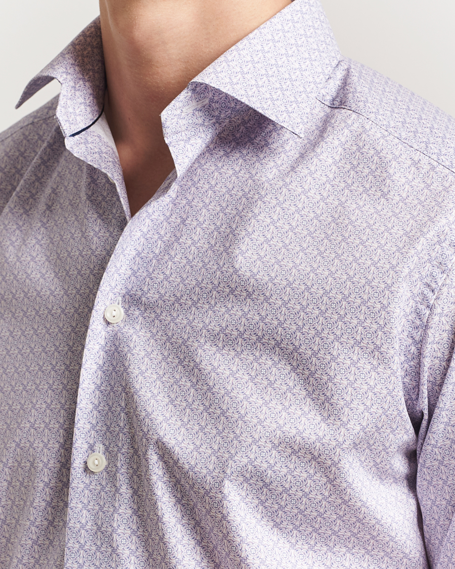 Herr | Skjortor | Eton | Slim Fit Signature Twill Printed Shirt Pink