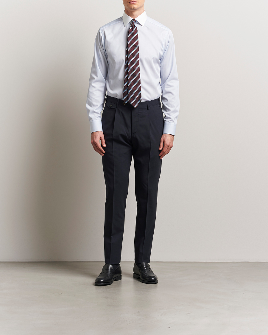 Herr | Skjortor | Eton | Slim Fit Fine Twill Shirt Light Blue