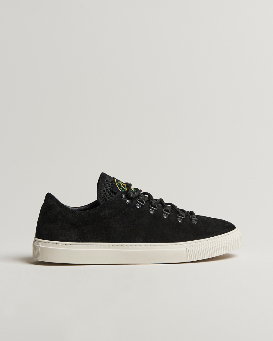 Herr | Sneakers | Stone Island | Low Top Suede Sneakers Black