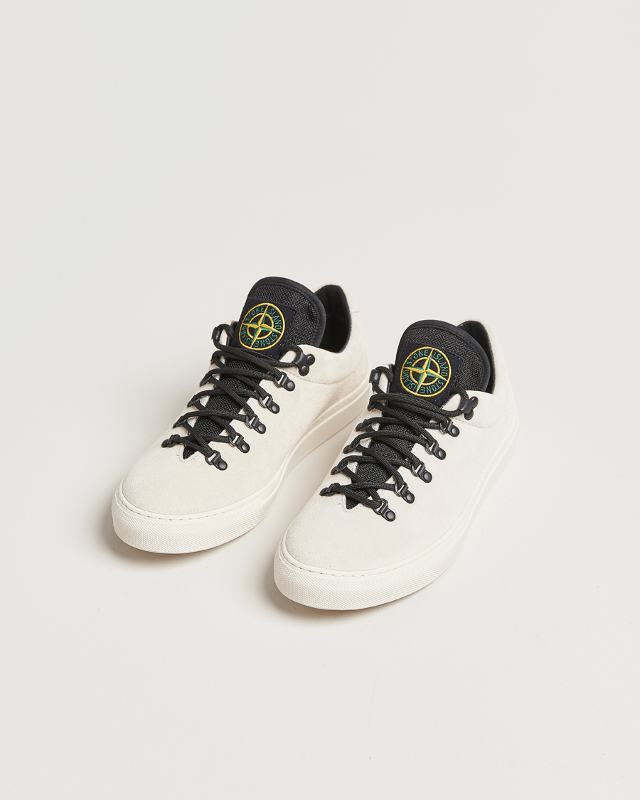 Herr | Sneakers | Stone Island | Low Top Suede Sneakers Sand