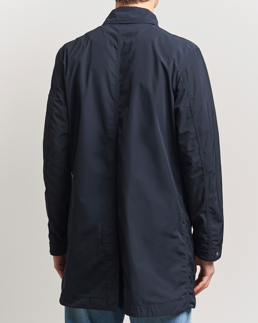 Herr | Jackor | Stone Island | Micro Twill Long Coat Navy Blue