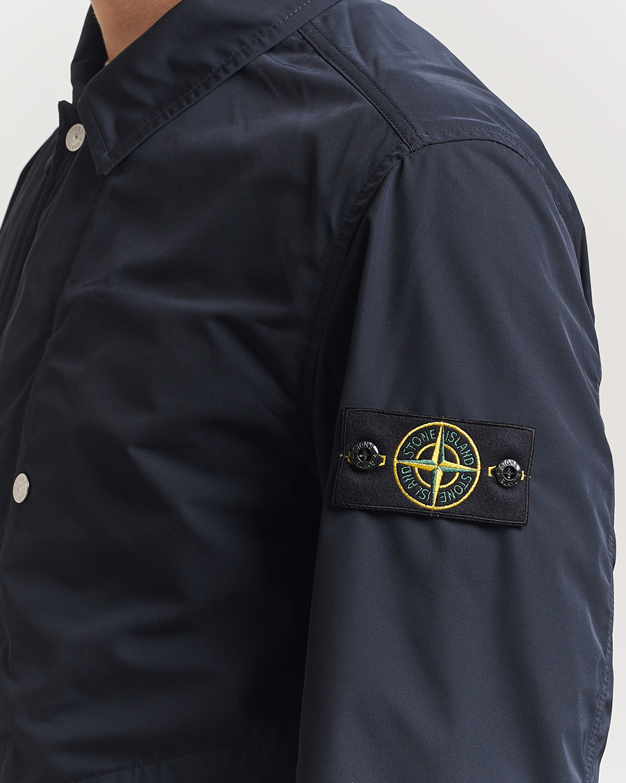 Herr | Jackor | Stone Island | Micro Twill Long Coat Navy Blue