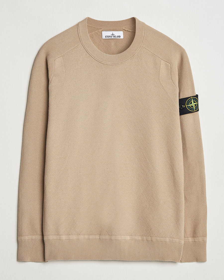 Herr | Tröjor | Stone Island | Micro Stitch Organic Cotton Crew Biscuit
