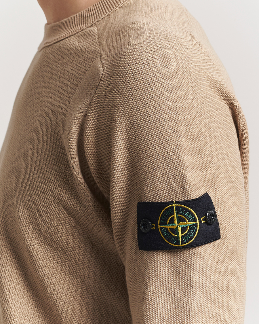 Herr | Tröjor | Stone Island | Micro Stitch Organic Cotton Crew Biscuit