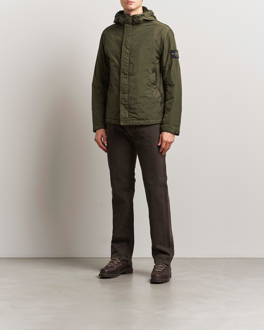 Herr | Jackor | Stone Island | Crinkle Reps Hooded Jacket Military Green