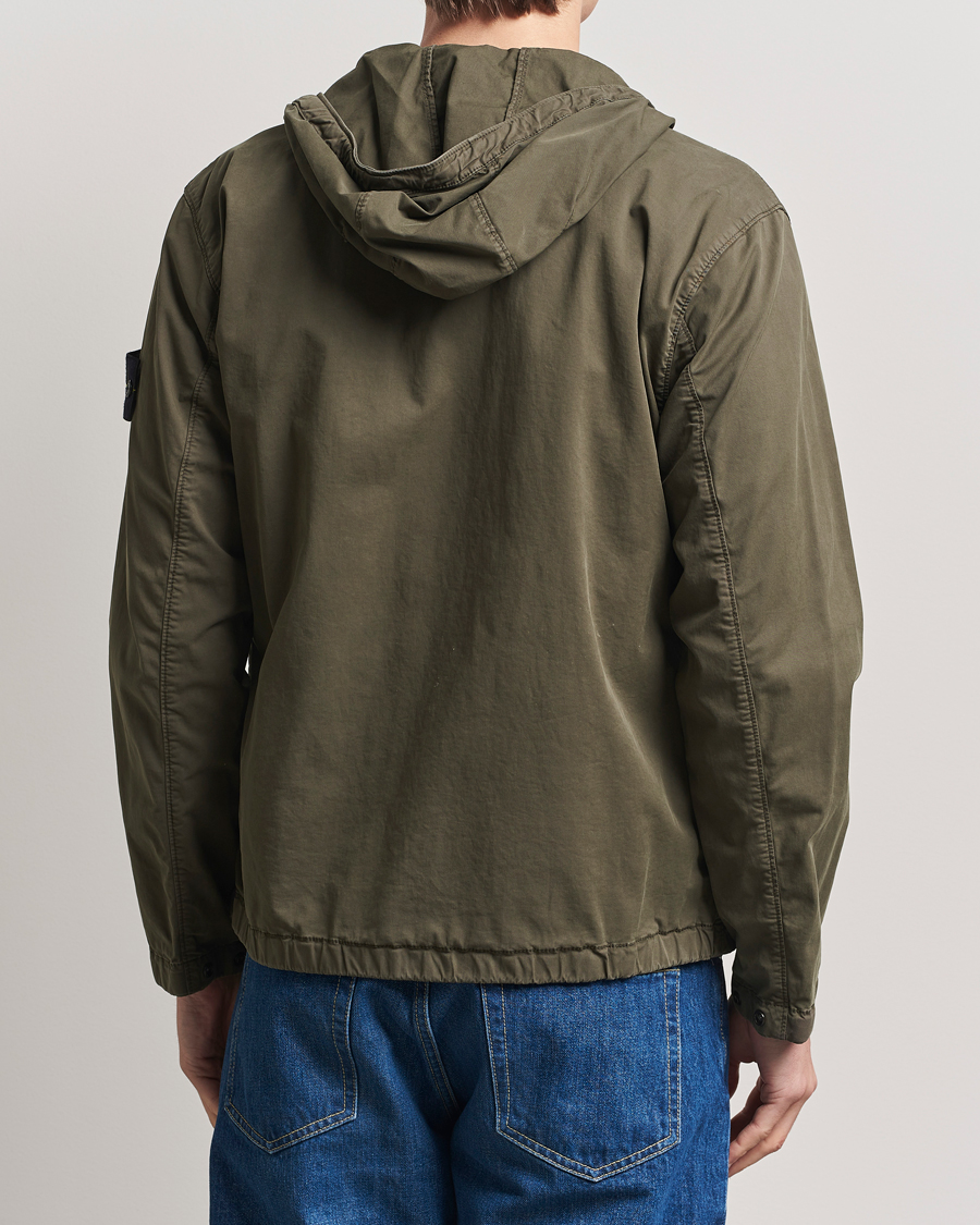 Herr | Jackor | Stone Island | Supima Cotton Stretch Hooded Jacket Military Green