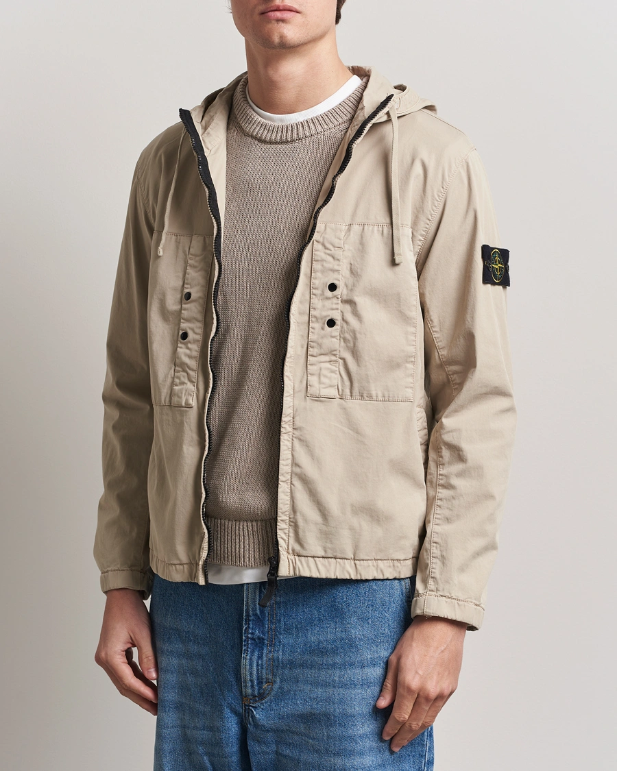 Herr | Jackor | Stone Island | Supima Cotton Stretch Hooded Jacket Desert