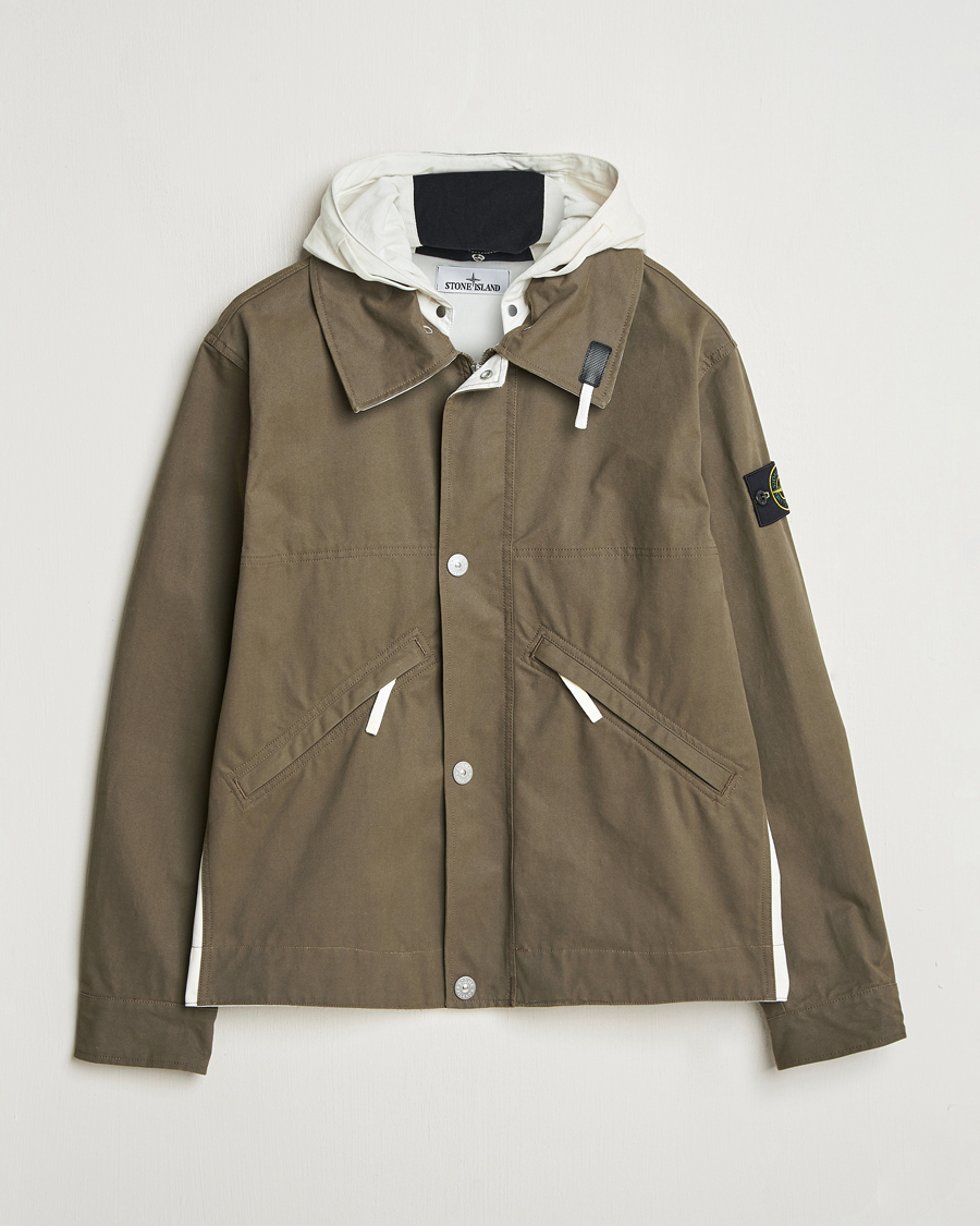 Herr | Jackor | Stone Island | Tela Resinata Block Colour Jacket Military Green