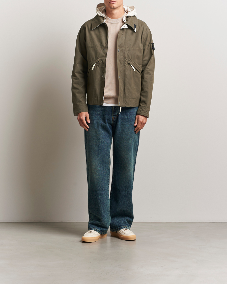 Herr | Jackor | Stone Island | Tela Resinata Block Colour Jacket Military Green