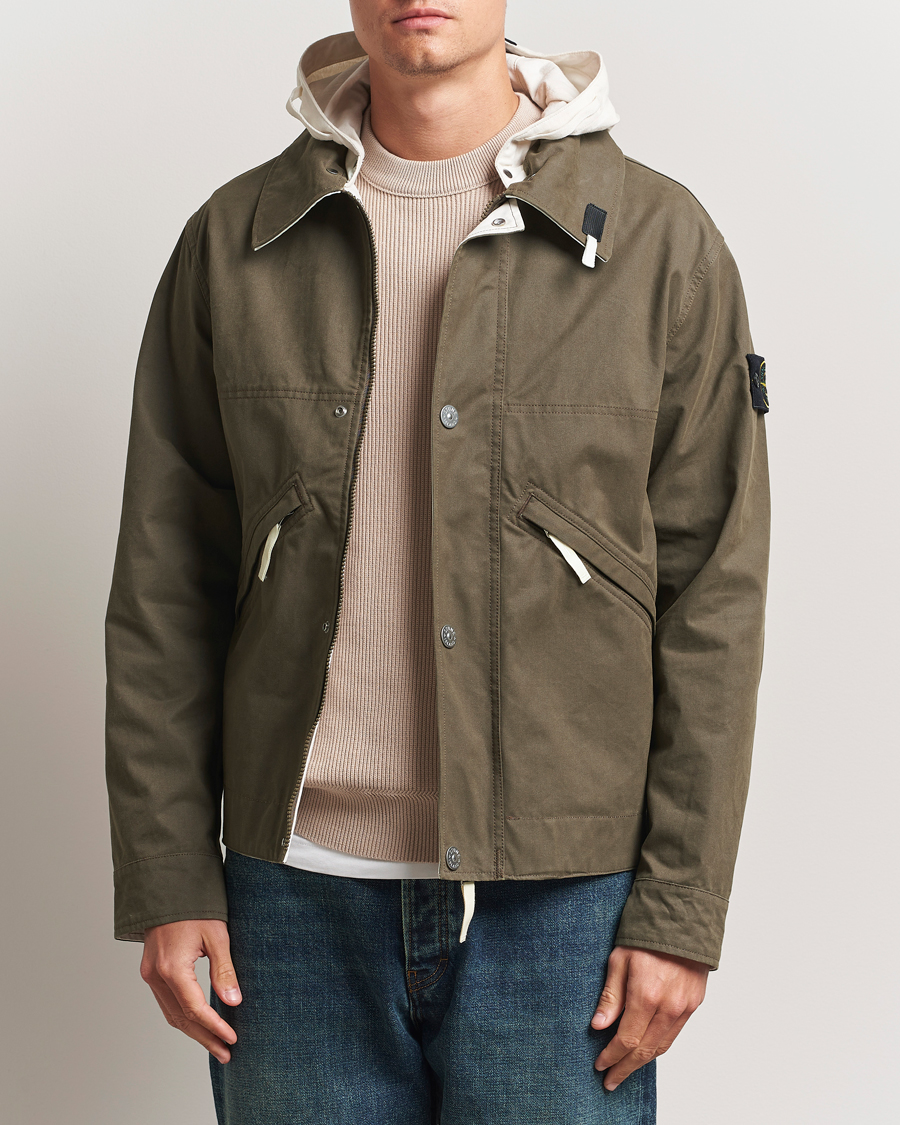 Herr | Jackor | Stone Island | Tela Resinata Block Colour Jacket Military Green