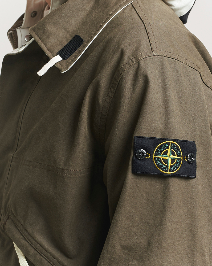 Herr | Jackor | Stone Island | Tela Resinata Block Colour Jacket Military Green