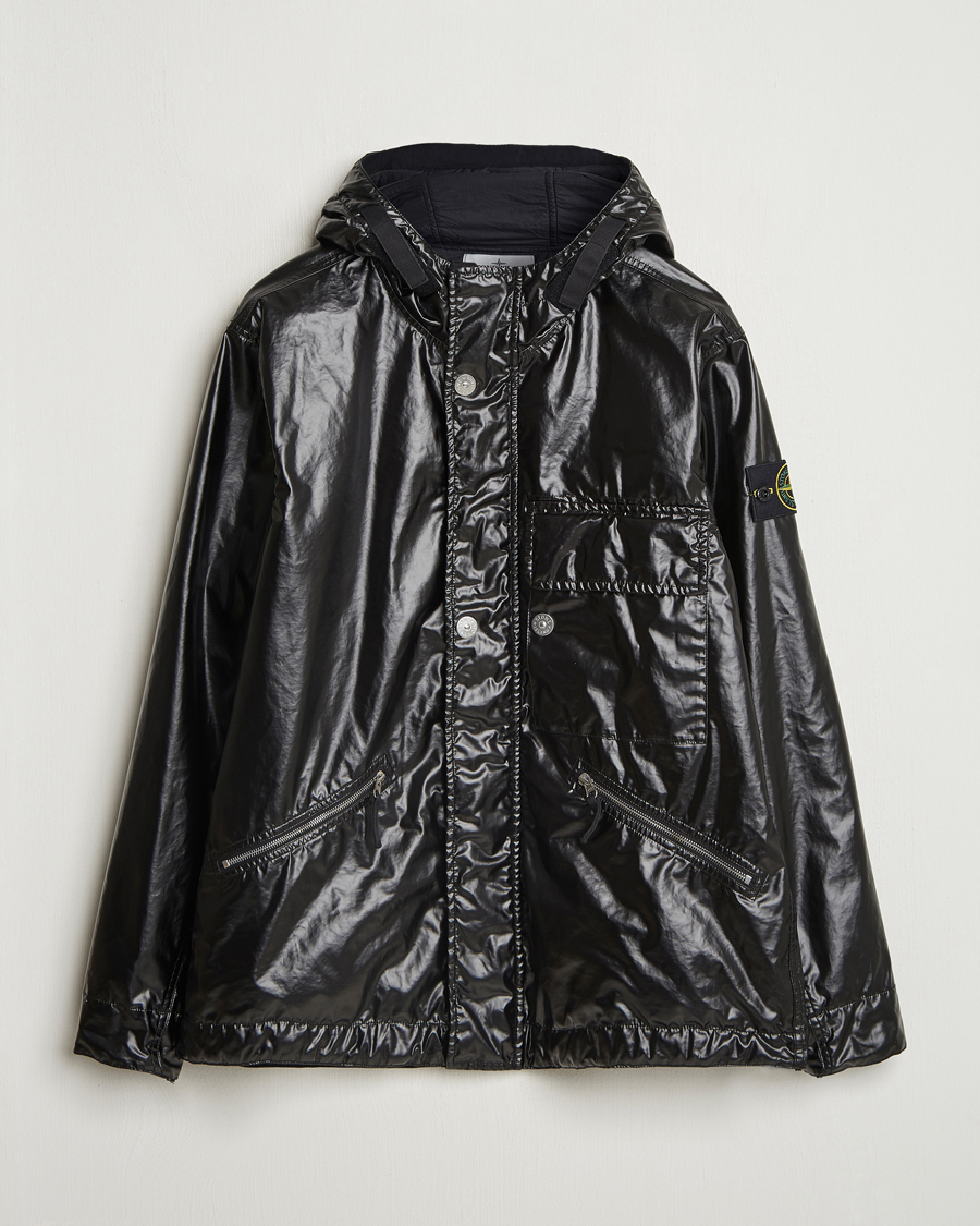 Herr | Jackor | Stone Island | Mussola Gommata Hooded Jacket Black