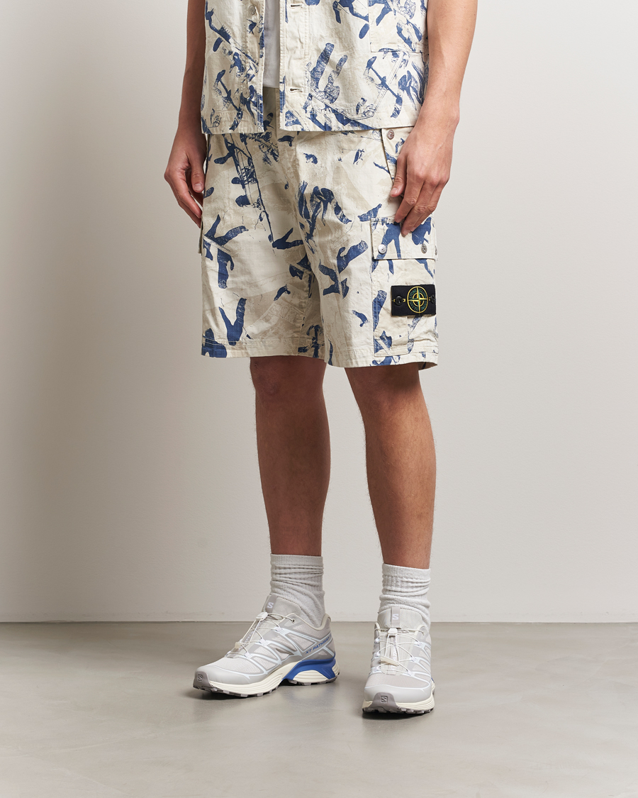 Herr | Shorts | Stone Island | Stretch Ripstop Camo Shorts Desert