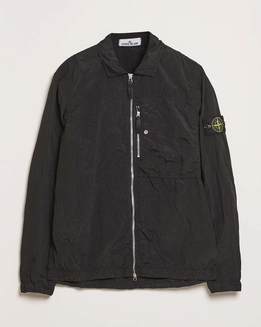 Herr | Skjortor | Stone Island | Nylon Metal Zip Overshirt Black