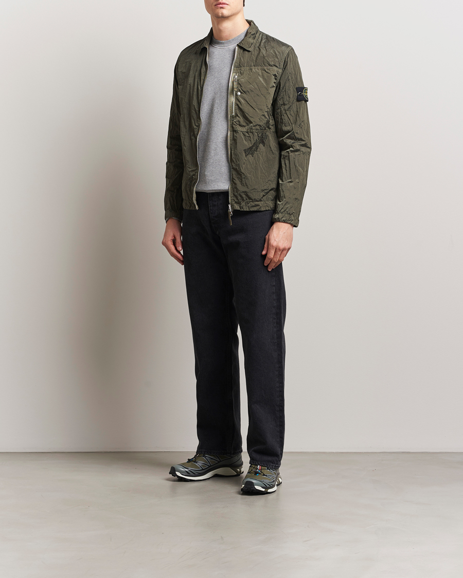 Herr | Skjortor | Stone Island | Nylon Metal Zip Overshirt Military Green