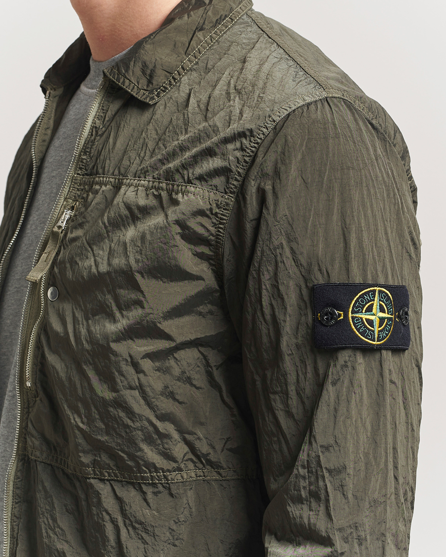 Herr | Skjortor | Stone Island | Nylon Metal Zip Overshirt Military Green