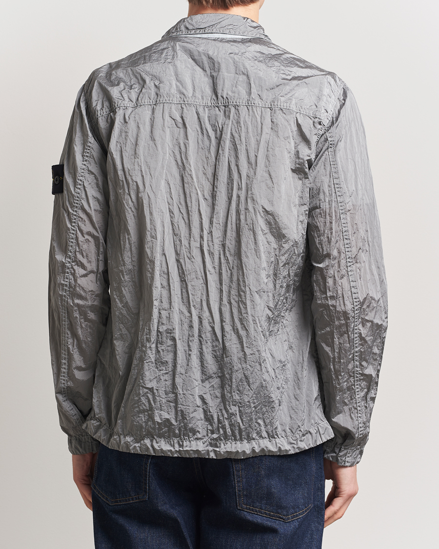 Herr | Skjortor | Stone Island | Nylon Metal Zip Overshirt Pearl Grey