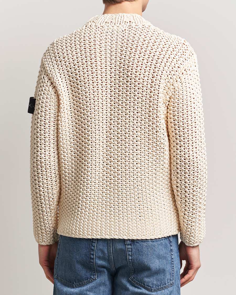 Herr | Tröjor | Stone Island | UV Reactive Chain Stitch Sweater Cherry